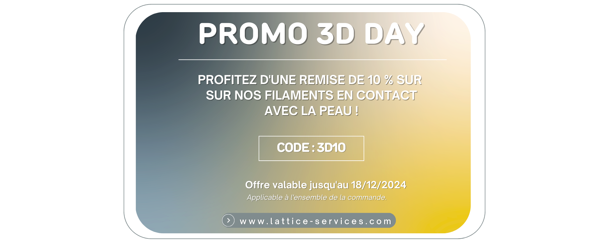 Code promotionnel 3D Day