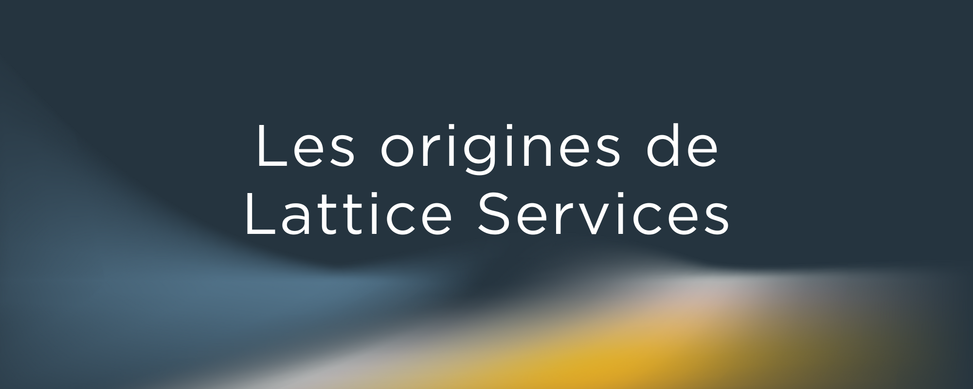 Les origines de Lattice Services